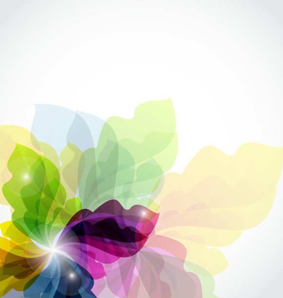 现代透明花卉背景图片下载