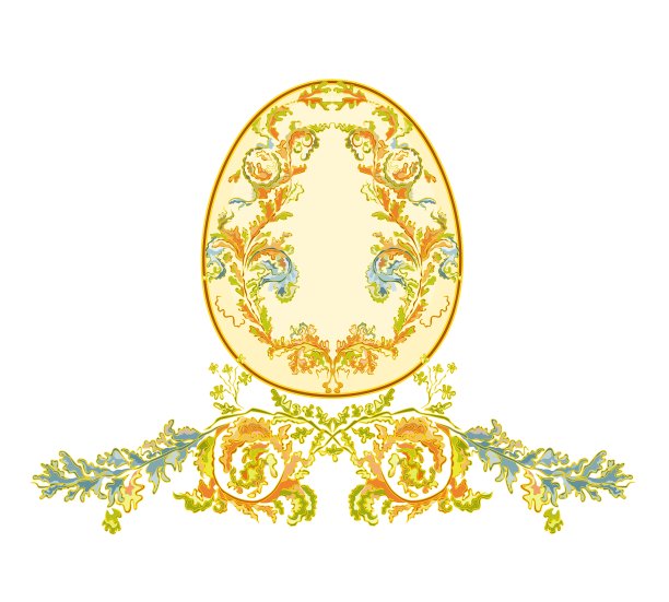 带有装饰图案的复活节彩蛋图片下载