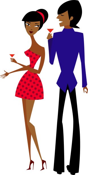 手持酒杯的情侣图片下载