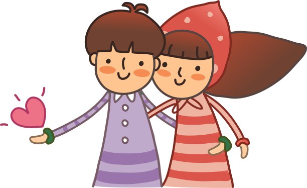 男孩和女孩的肖像图片下载