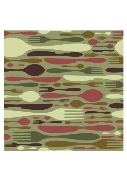 无缝餐厅餐具图案图片下载