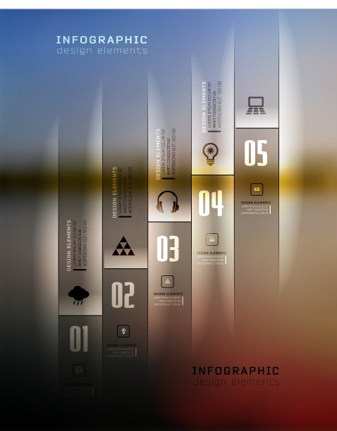 透明的商业信息图阴影选项图片下载