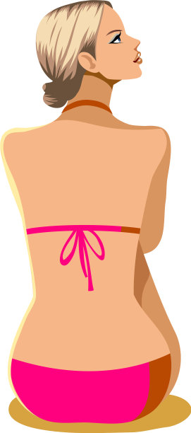 比基尼沙滩女孩图片下载