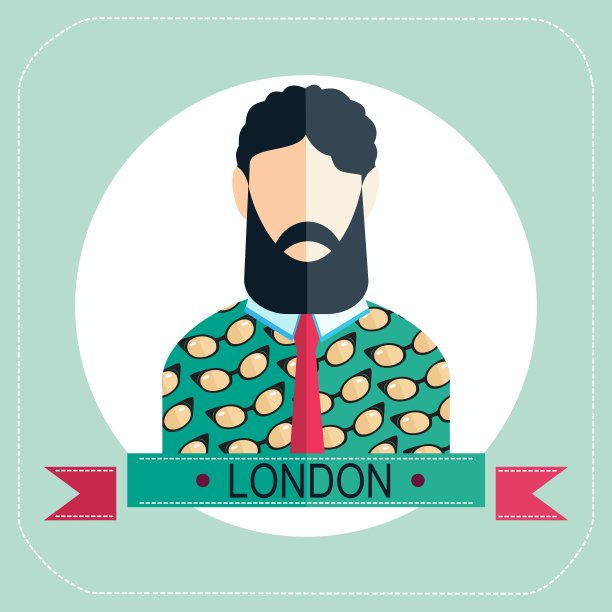 伦敦人ICON FLAT图片下载