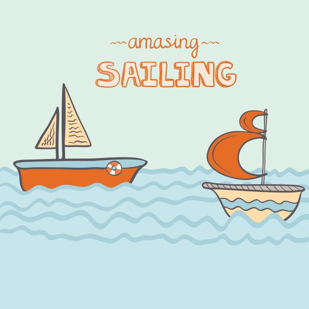 可爱的航海图标图片下载