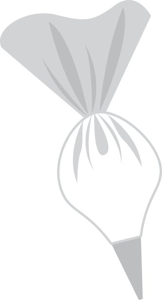 酥皮奶油袋孤立图标设计图片下载