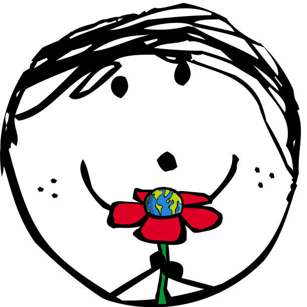 快乐的绿色的孩子图片下载