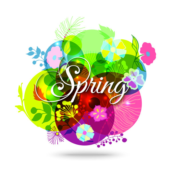 缤纷抽象的花背景春天花图片下载