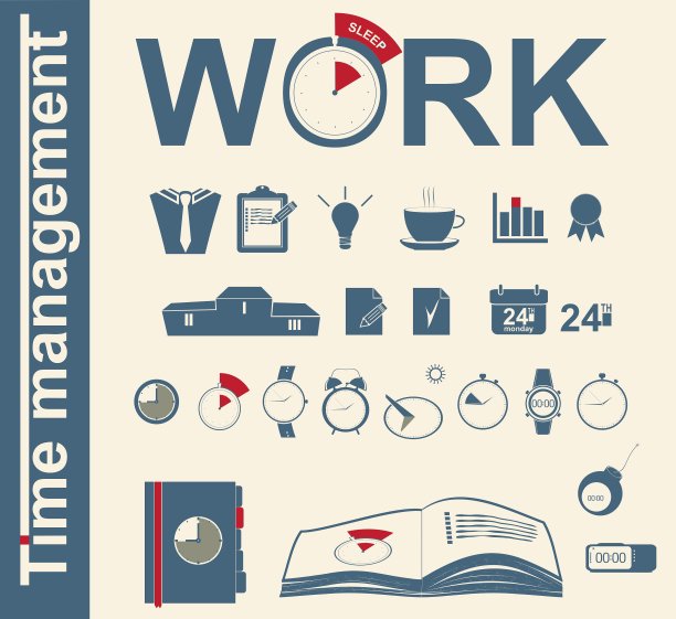 时间管理业务图标图片下载