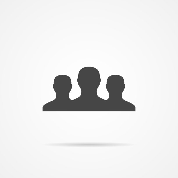 灰色背景上的团队平面图标图片下载