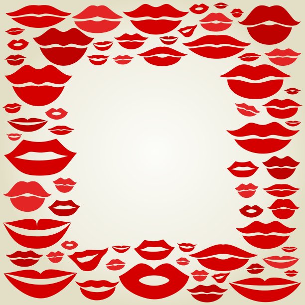 嘴唇一个框架图片下载