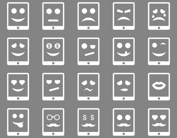 情感移动平板电脑图标图片下载