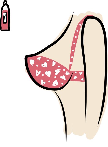 女性胸部草图为您的设计图片下载