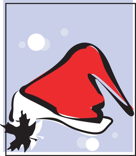 圣诞老人的帽子背景图片下载