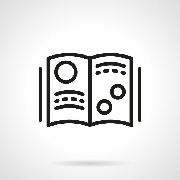 科学期刊简约线条图标图片下载