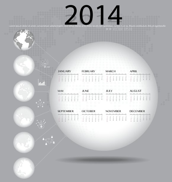 2014年日历图片下载