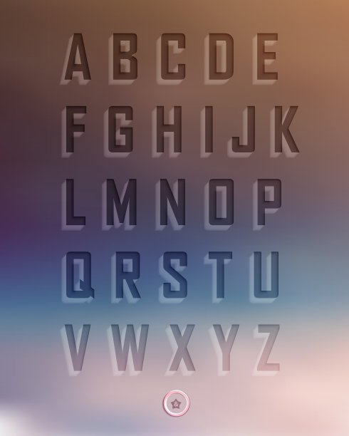 透明三维字母组图片下载