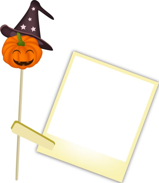 快乐的南瓜灯南瓜与空白照片图片下载