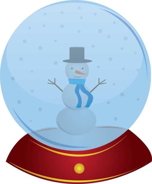 一个单独的圣诞玩具里面有一个雪人图片下载