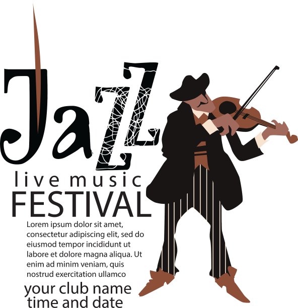 爵士乐海报概念图片下载