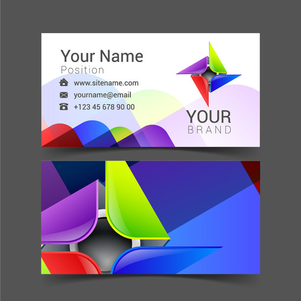 抽象装饰多色名片为图片下载
