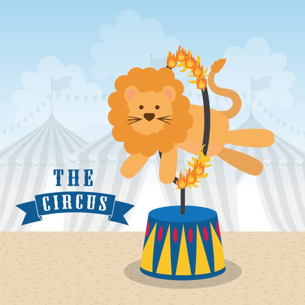 狮子图标马戏团和嘉年华设计图片下载