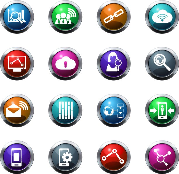 数据分析和社交网络图标图片下载