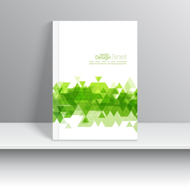 杂志封面与树叶三角形图片下载