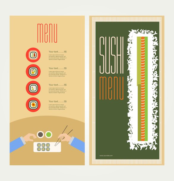 寿司菜单的抽象图像图片下载