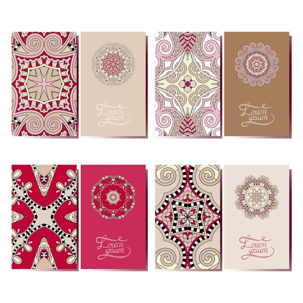 收集装饰性花卉名片图片下载