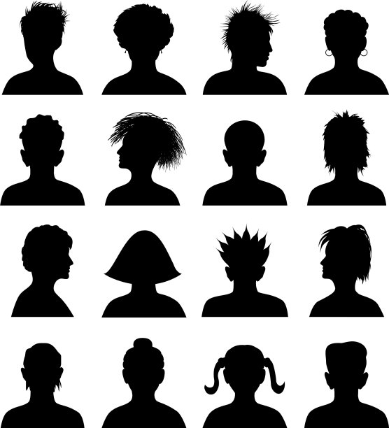 16个匿名的头部图片下载