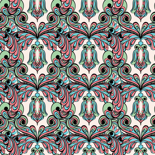 无缝图案的猫头鹰涂鸦卡通图片下载