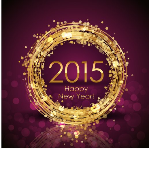 2015年新年快乐背景金钟图片下载