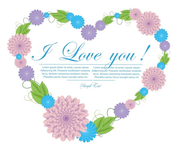 花卉文摘的心图片下载