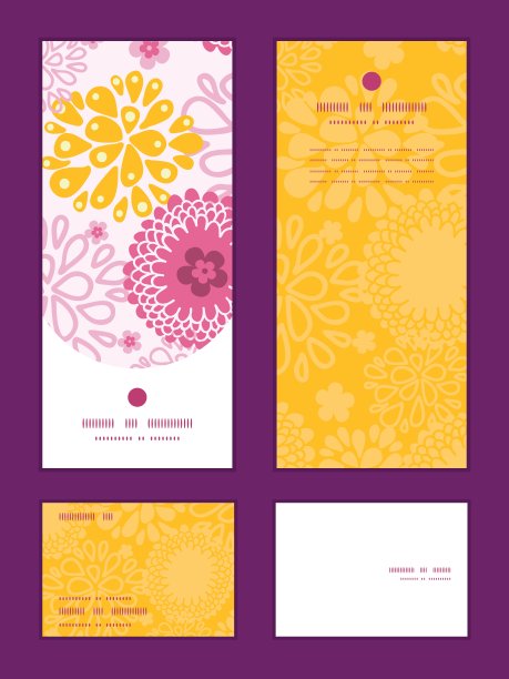 粉红色田花垂直框图案图片下载