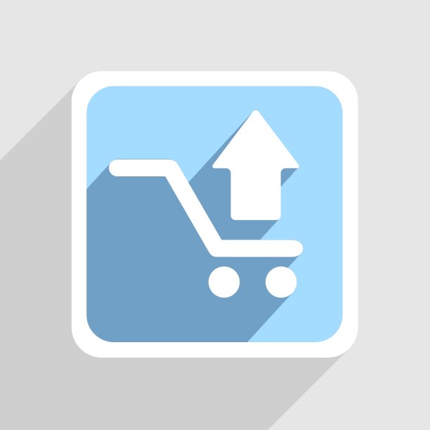 蓝色图标在灰色背景Eps10图片下载