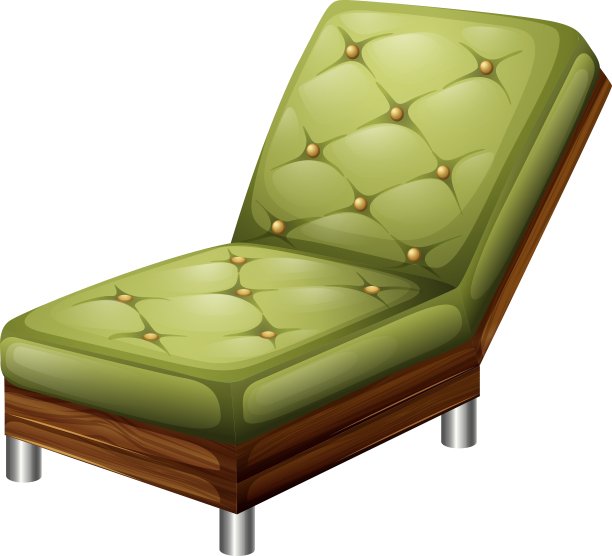 一件绿色优雅的椅子家具图片下载