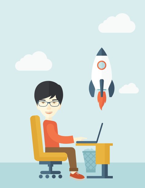 亚洲男人和他的笔记本电脑图片下载