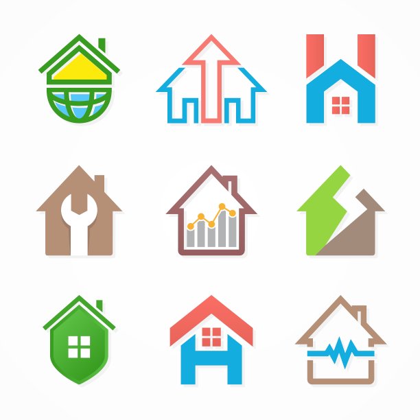 房屋logo设计模板图片下载