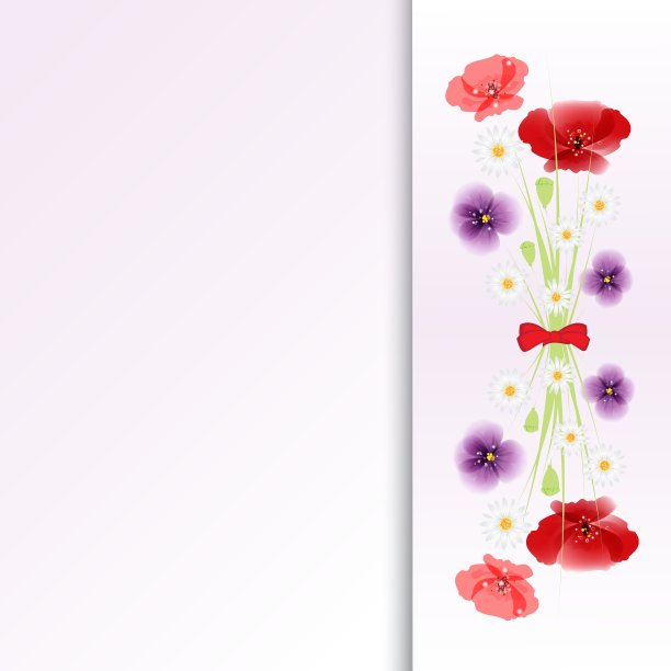 彩色背景上的花束图片下载