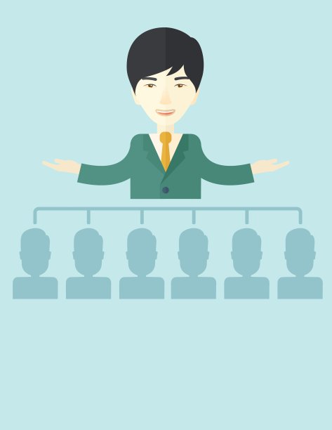一个亚洲人在做商业演讲图片下载