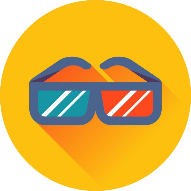 电影院眼镜图标图片下载