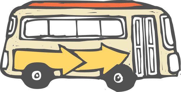 一辆公共汽车停了下来图片下载