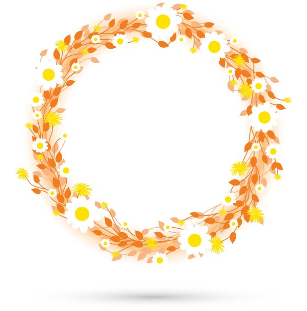 橙色圆花图片下载