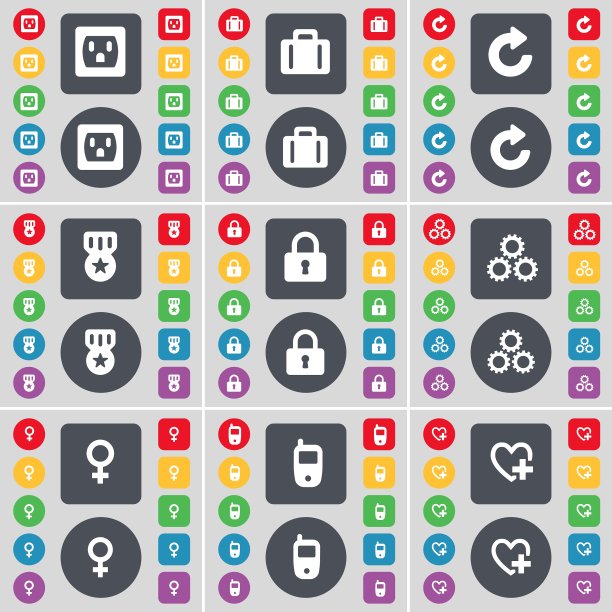 插座手提箱重新装填奖章锁齿轮维纳斯图片下载