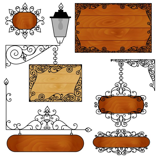 一套伪造的广告板图片下载