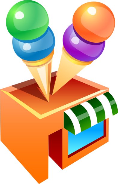 图标冰淇淋店图片下载