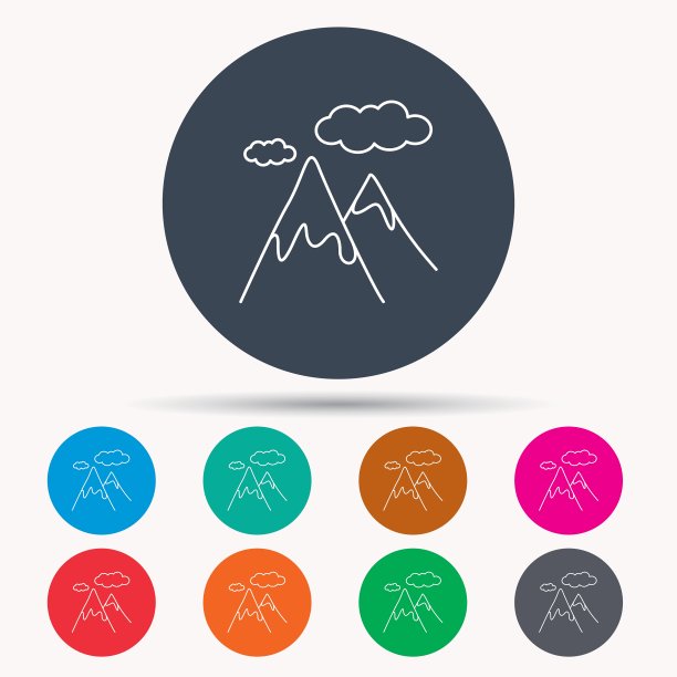 山的标志山和云的标志图片下载