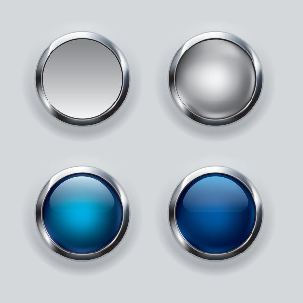 银色按钮背景图片下载