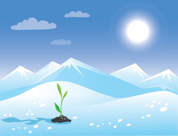 春天北极阳光明媚，大地绿意盎然图片下载